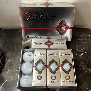 Titleist ProV1X Golf Balls, White, Standard Numbers (1-4). One Dozen, New